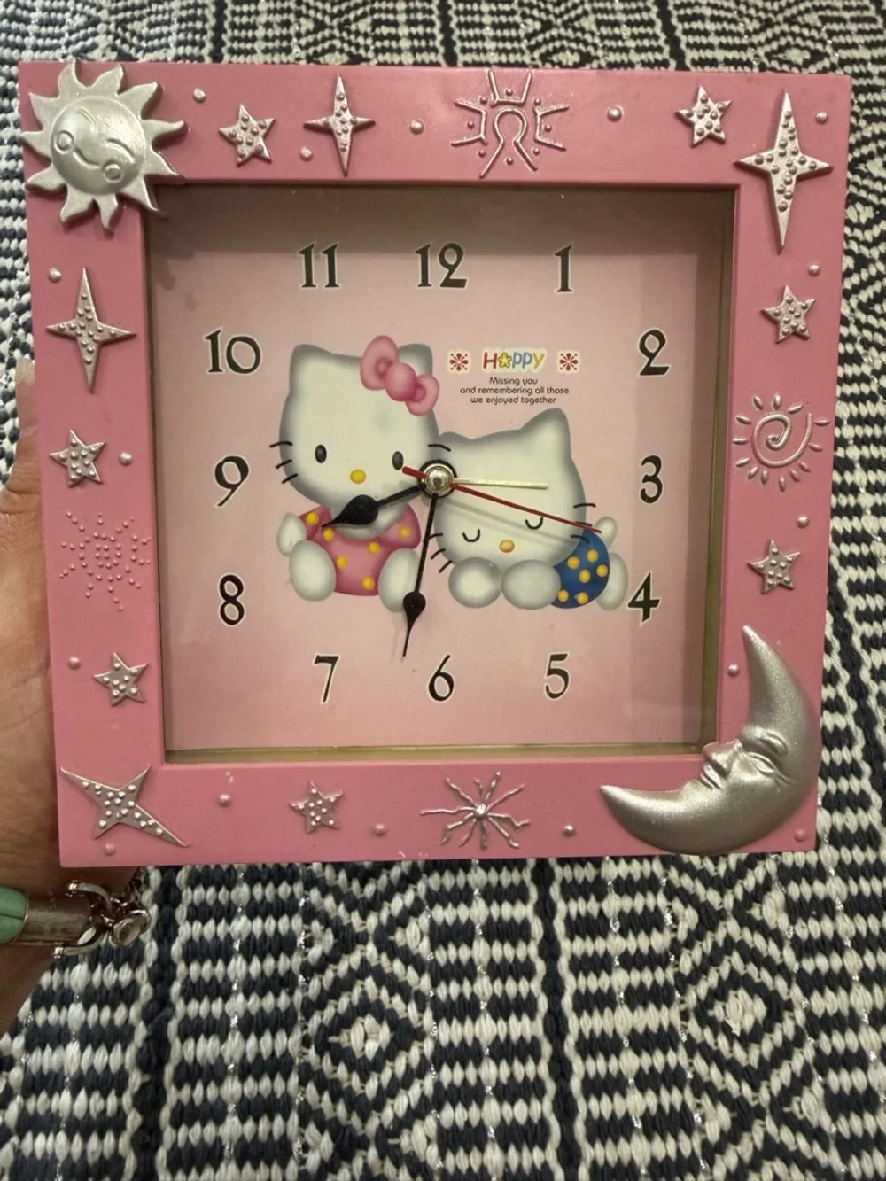 Hello Kitty Pink Decorative Wall Clock